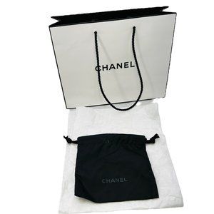 Chanel Gift Bag Set Authentic Pouch Tissue Paper and Gift Bag